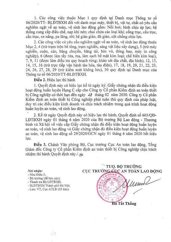 Training Certificate