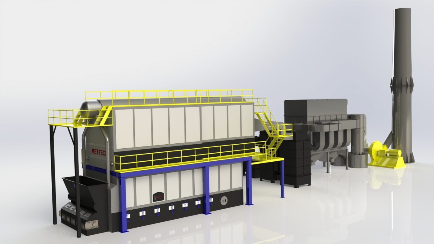 Chain grate coal fired boiler