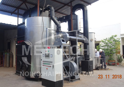 Rag burning boiler