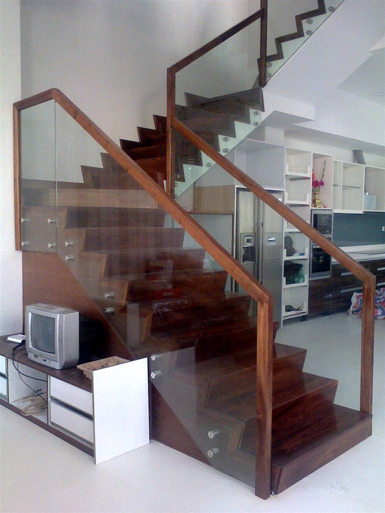 Glass stairs