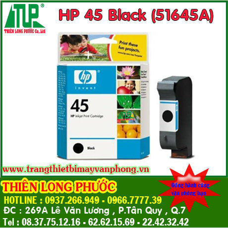 HP 45 Black paper ink