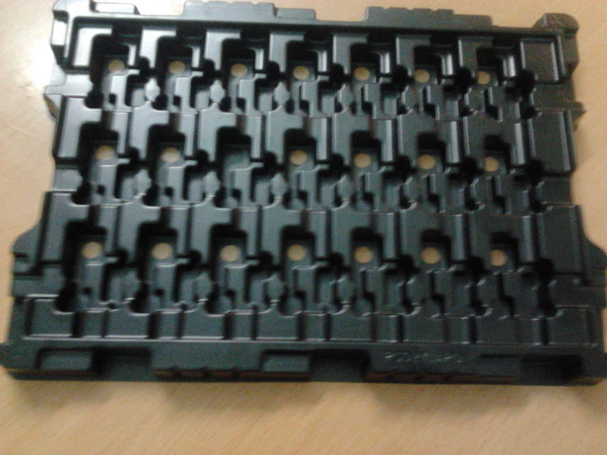 Antistatic plastic tray