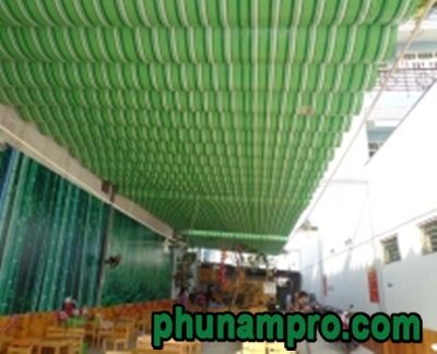 Motorized sliding retractable awnings