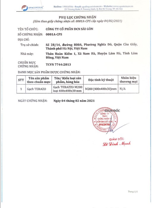Certification