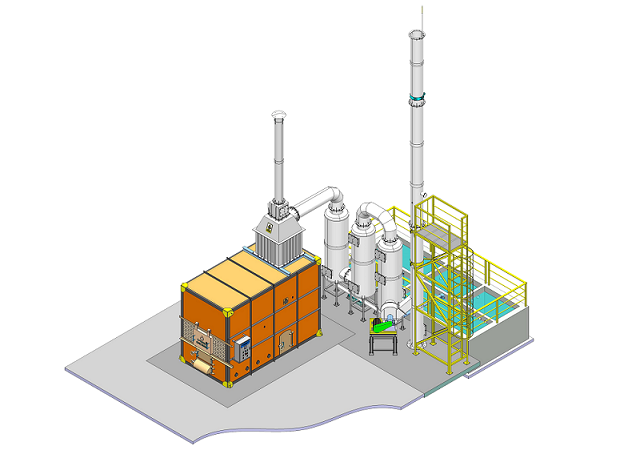 Industrial waste incinerator