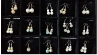 Italian silver earrings with beads
