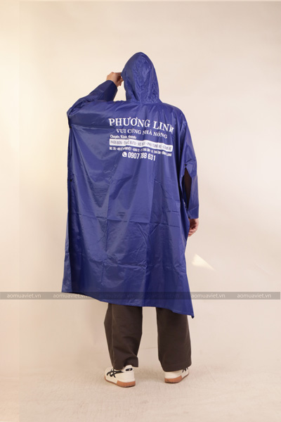 Phuong Linh bat-wing raincoat