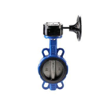 Hand crank butterfly valve