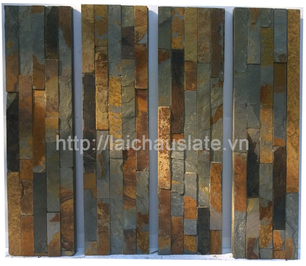 Multi-colour ashlar stone