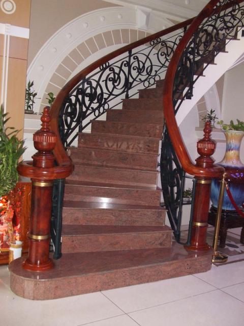 Red granite stone