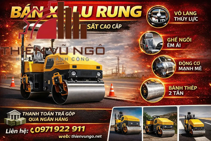 4-ton vibratory roller with 2 steel wheels