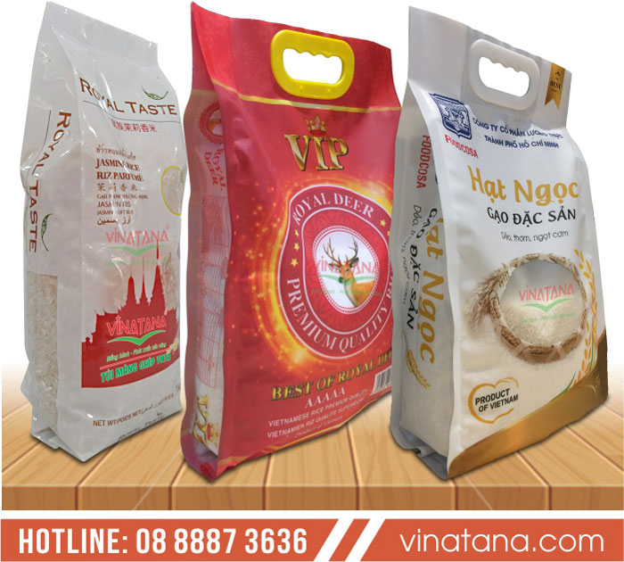 Laminated film bags for exporting rice