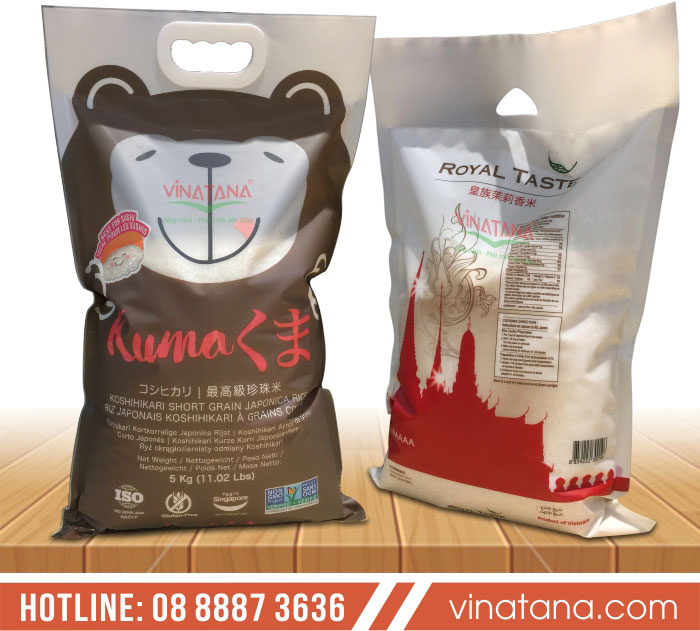 Laminated film bags for exporting rice