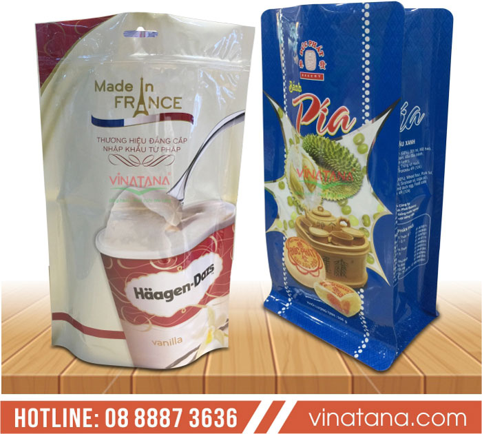Laminated film bags for food