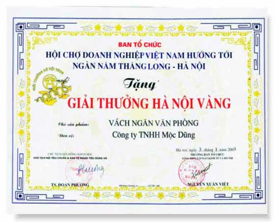 Hanoi golden award