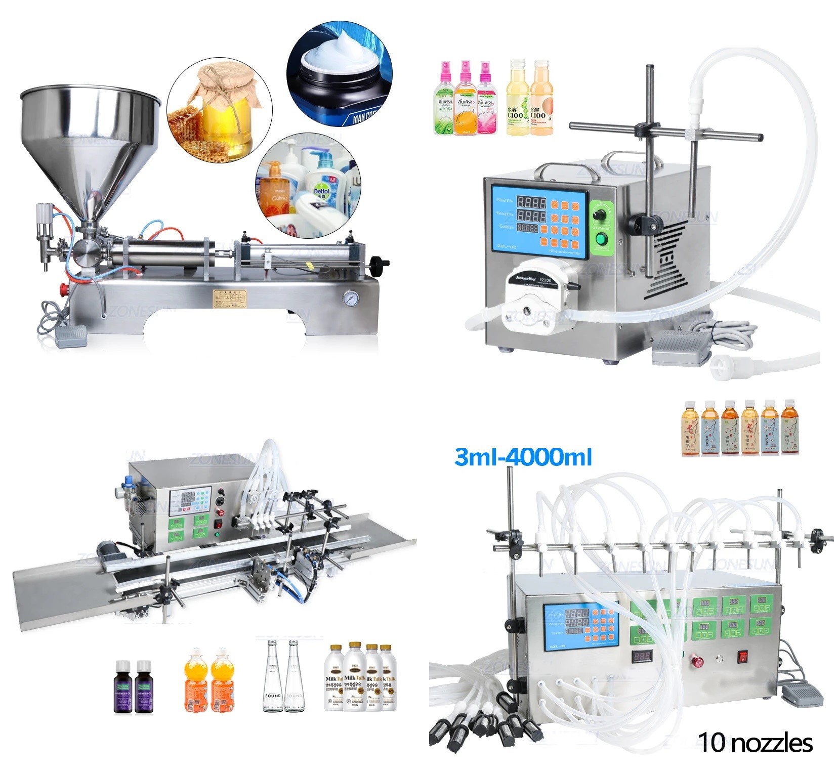 Semi-automatic filling machine
