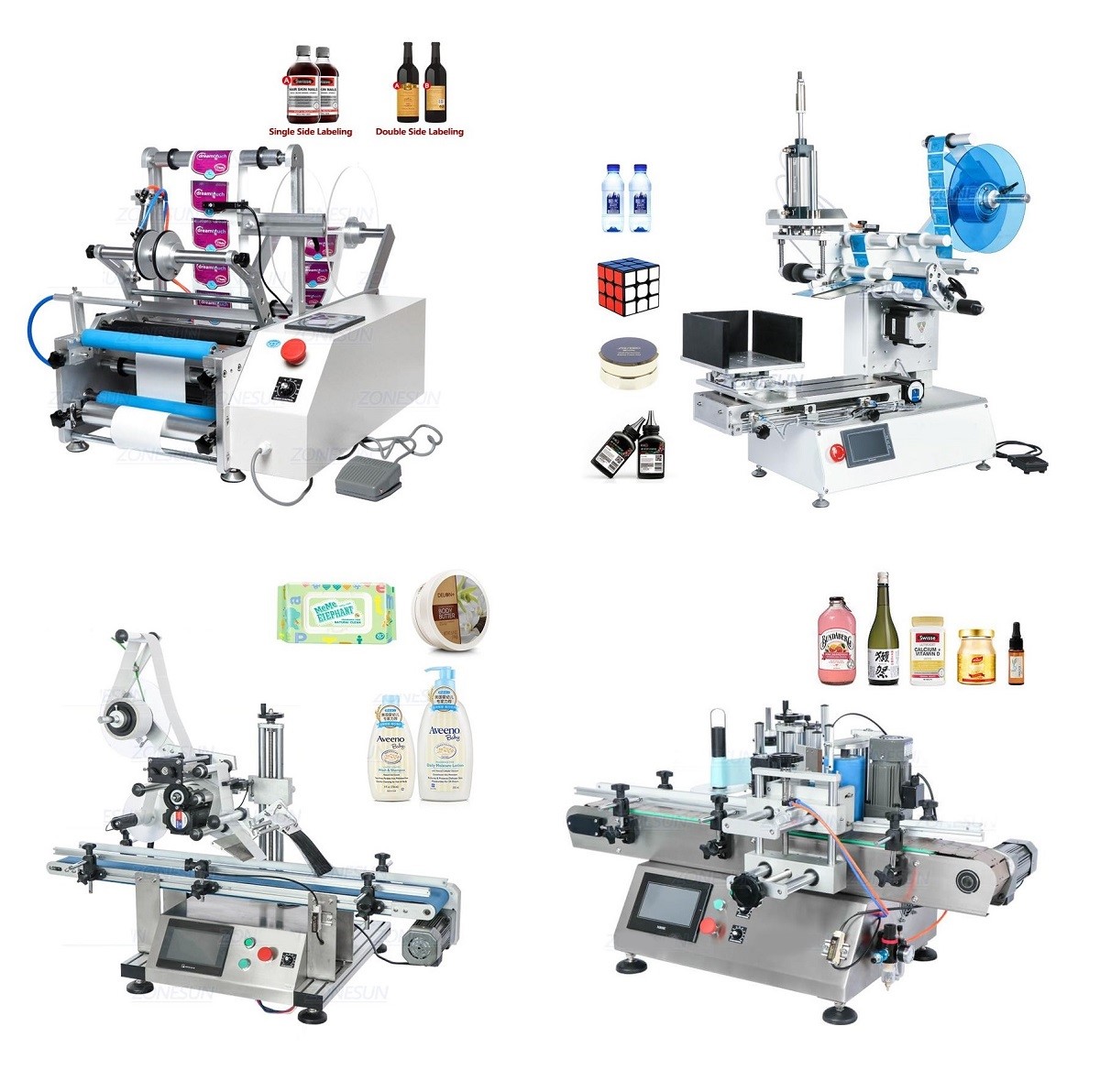 Semi-automatic labeling machine