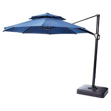 Blue eccentric parasol