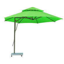 Green eccentric parasol