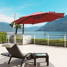 Red eccentric parasol