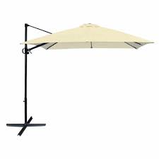 White eccentric parasol