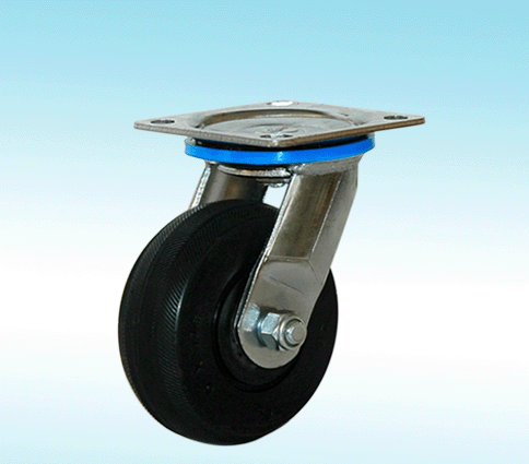 Trolley wheel with brake