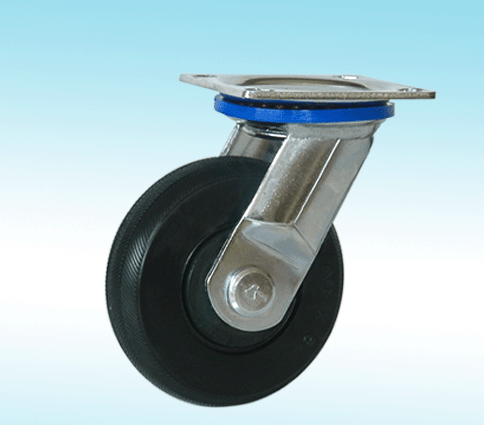 Trolley wheel with brake