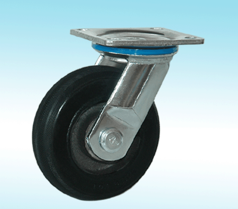 Trolley wheel with brake