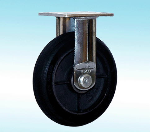 Trolley wheel with brake