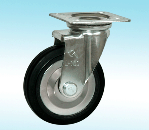 Trolley wheel with brake