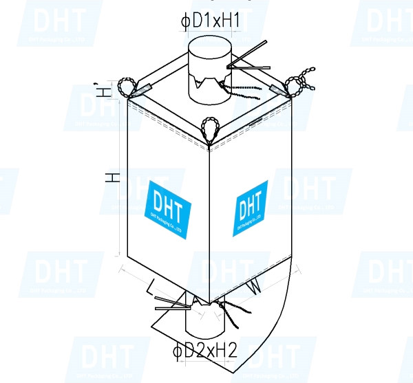 Square u-panel jumbo bag