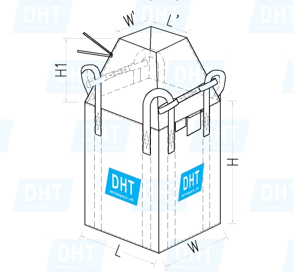 Jumbo bag with trapezoidal opening mouth