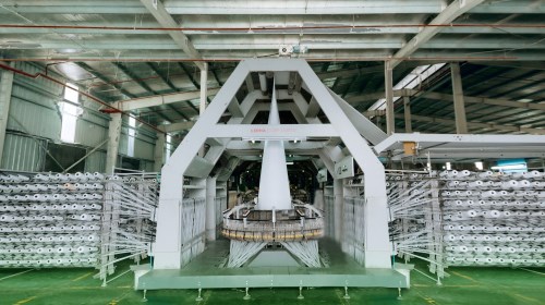 Fabric and belt weaving line