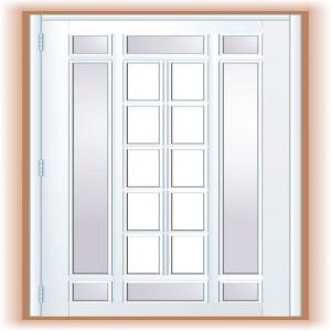 Aluminum glass door