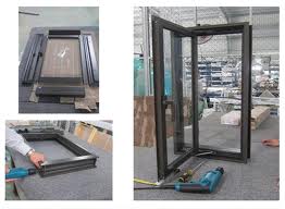 Aluminum glass door