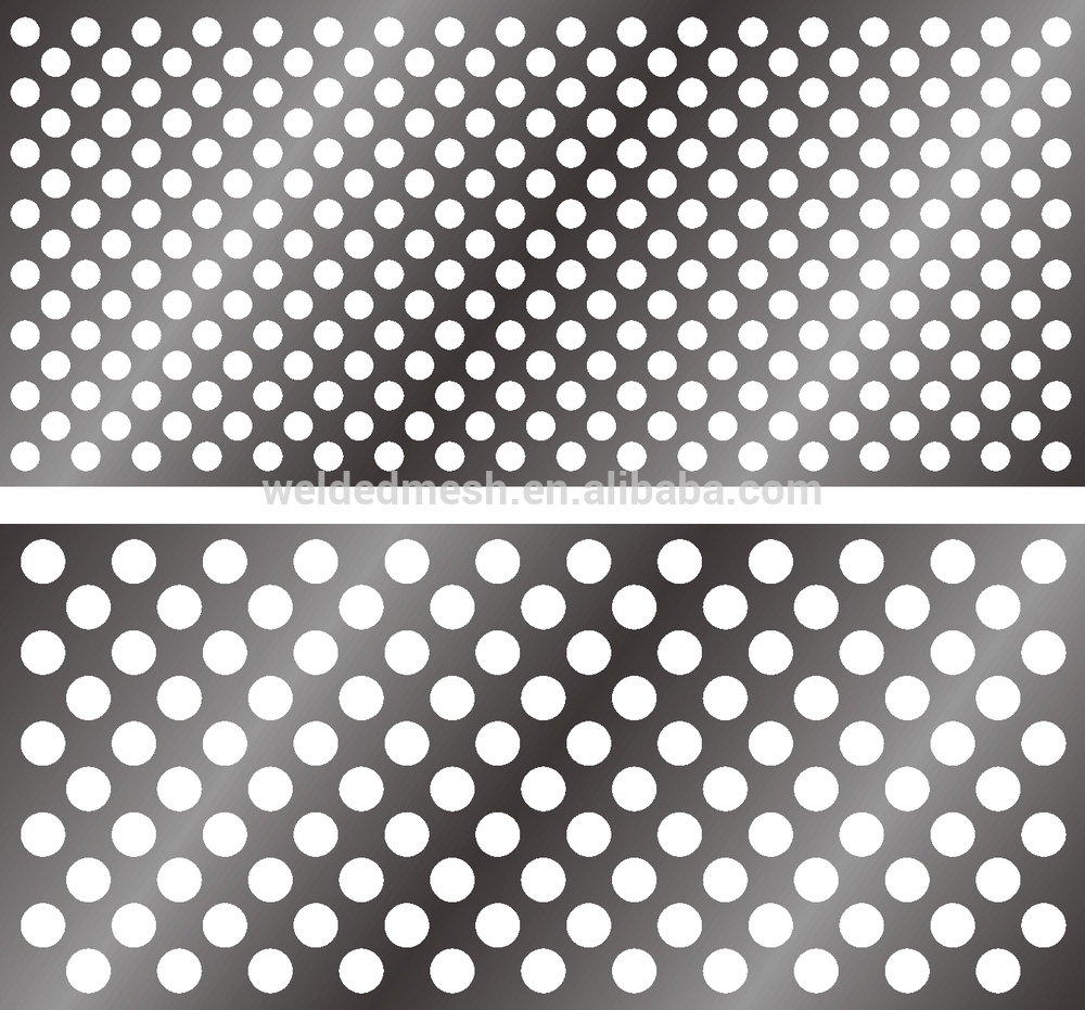 Perforated stainless steel plate