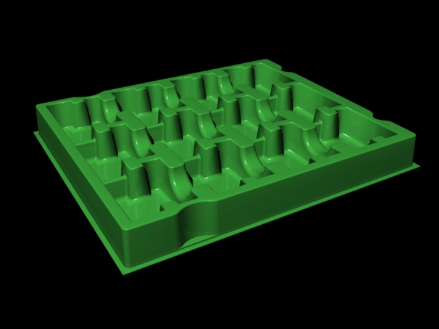 Plastic tray for electronics industry