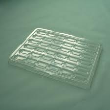 Plastic tray for electronics industry