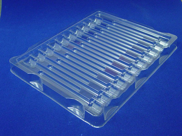 Plastic tray for electronics industry