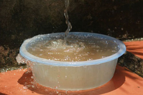 Acidified water