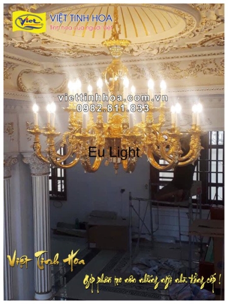 Gold Plated Bronze Chandeliers