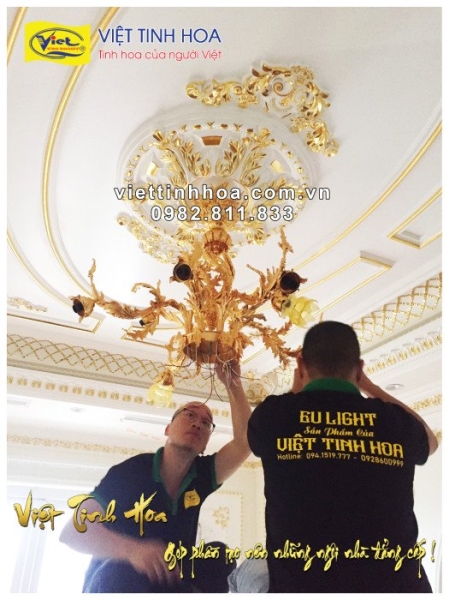 Gold Plated Bronze Chandeliers