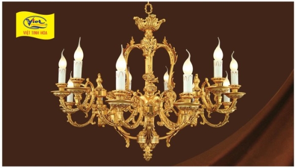 Gold Plated Bronze Chandeliers
