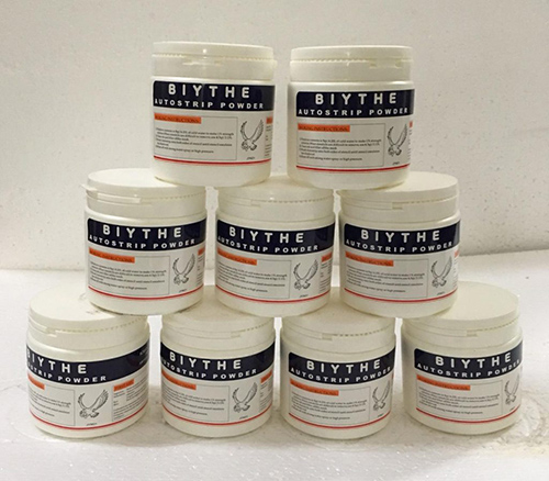 Stencil remover powder