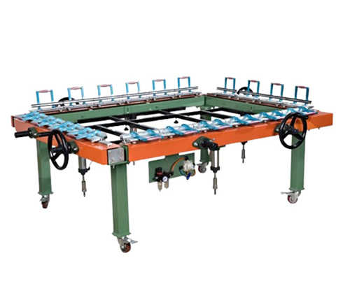Frame stretching machine