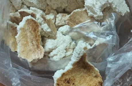 White cashew nut meal in pieces
