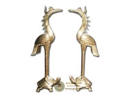 Red bronze cranes