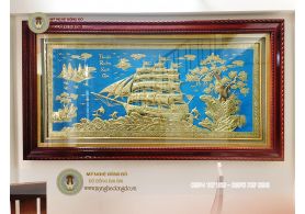 Bronze Thuan Buom Xuoi Gio Painting