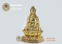 Marble Bodhisattva statue