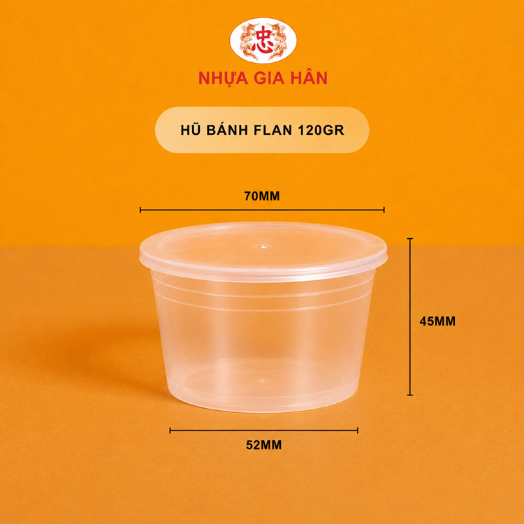 120gr PP plastic crème caramel flan cup
